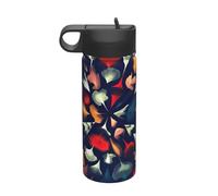 Bouilloire de sport isotherme avec impression plume 510,3 g, respectueuse de l'environnement et polyvalente, bouteille de voyage