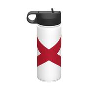 Bouilloire de sport isotherme en acier inoxydable avec couvercle imprimé drapeau de l'État de l'Alabama - 532 ml