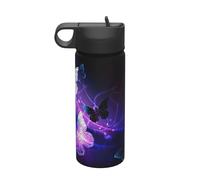Bouilloire de sport isotherme portable en acier inoxydable pour salle de sport et camping Motif papillons nocturnes 532 ml