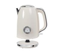 Bouilloire de style rétro Nostalgia 170, 1850-2200 W, 1,7 l, boîtier en acier inoxydable, indicateur de niveau d'eau, affichage de la température de l'eau, arrêt automatique, sans fil à 360°, fait