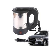 Bouilloire de voiture | Chauffe-eau électrique avec construction en acier inoxydable | 12 V 24 V tasse à café à arrêt automatique pour thé, café, voyage, chauffage de voiture portable pour les voyages