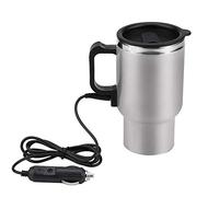 Keenso Bouilloire de Voiture Électrique, 450ml 12V Tasse de Chauffage de Voyage Mug Isotherme Thermos pour Garder au Chaud le Thé Café et Lait