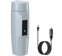 Bouilloire de voiture portable 12 V, petite bouilloire électrique de voyage, chauffe-eau rapide 80 W, mini tasse à thé électrique pour voiture, arrêt et redémarrage automatiques, cordon d'alimentation