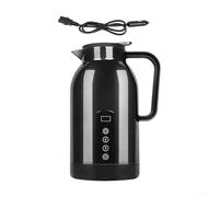 Bouilloire de voiture portable 1200 ml en acier inoxydable pour machine à thé et café 12 V 24 V Noir