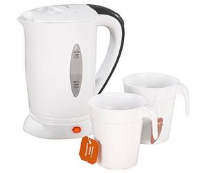 Bouilloire de voyage & 2 tasses, 110/230 V, 650 W, 500 ml [Pearl]