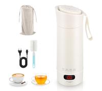 Bouilloire de Voyage 400ml, Mini Bouilloire Electrique, 3-1 Petite Bouilloire Electrique, Bouilloires Portable À Quatre Températures, Tasse de Chauffage Rapide pour Thé Lait Café