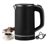 Bouilloire de voyage 800 ml Bouilloire de voyage Bouilloire portable - Mini bouilloire de camping Silencieux - Bouilloire de voyage en acier inoxydable - Bouilloire de voyage (Black)