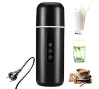 Bouilloire de Voyage,Chauffe-café Portable pour Voiture de 420 Ml,Isolation de 40 °C a 90 °C,Agitation par Induction Magnétique Intégrée pour Faire Bouillir L'eau et Garder au Chaud