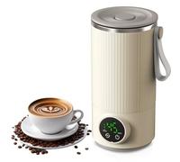 Bouilloire de Voyage Inox, 400ML Mini Bouilloire Electrique, 55 °C Bouilloire Portable sans Fil USB, Chauffage et Agitation Rapides, 2x3000MAh Batterie Rechargeable, pour Thé Lait Café