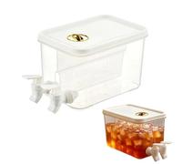 Bouilloire d'eau froide à deux compartiments, avec robinet et filtre intégré, distributeur de boissons pour réfrigérateur de 3/8 litres, distributeur de boissons avec robinet pour le stockage de