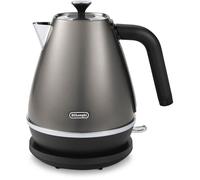 De'Longhi Distinta Titanium KBIN2001.TB, Bouilloire Électrique, Base Pivotante 360°, Indicateur de Niveau, Rangement du Cordon, Filtre Anti-Calcaire, Couvercle Détachable, 1.7 L, 2000W, Noir Titane