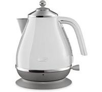 Bouilloire DELONGHI ICONA CAPITALS - 1,7L - Acier inoxydable - Base amovible et pivotante 360° - Filtre anticalcaire - Blanc