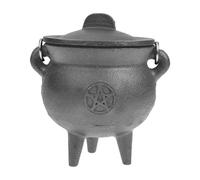 Bouilloire d'Halloween,Bouilloire noire avec couvercle et poignée - Chaudron noir Halloween Candy Bowl Sorcière Chaudron Pot Seau pour Sorcière Sorcière Chaudron Décoration Prop