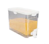 Bouilloire distributeur d'eau froide avec robinet et filtre, 1,5 l pour réfrigérateur pour eau infusée aux fruits, blanc