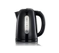 Melissa 16130301 bouilloire électrique 1,7 L - 2200 W - socle pivotant 360° - indicateur de niveau d’eau extérieur - noir