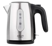 Bouilloire Électrique 1,0 Litre, Cuve en acier Inoxydable sans BPA, 1200W, Argent, Adler, AD1273