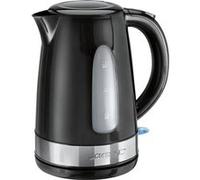 Bouilloire électrique 1,5 litre, récipient sans BPA, résistance cachée sans fil, Clatronic, WKS 3576, 2200, Noir Noir