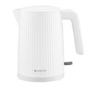 Bouilloire Ambition Curly 1,7 l blanche 2200 W | Interrupteur STRIX, socle pivotant, filtre anti-calcaire pour la cuisine moderne