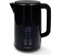 Bouilloire électrique | 1.7 l | Plastique | Noir | 50,60,70,80,90,100 °C | Indicateur de température | Rotatif à 360 degrés | Élément chauffant dissimulé | Contrôleur Strix® | Protection contre l'ébul