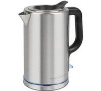 Bouilloire ProfiCook en acier inoxydable 1,7 L | Éclairage d'ambiance | 2200 W | Utilisation d'une seule main | Sans BPA | Socle pivotant à 360° avec enrouleur de câble | PC WKS 1321