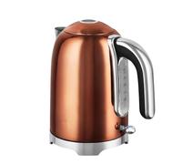 Bouilloire Électrique 1.7L 2200W Inoxydable, Base Rotative Sans Fil 360°, Dorée
