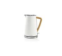 Bouilloire électrique 1,7l acier blanc 2200w protection contre ébullition