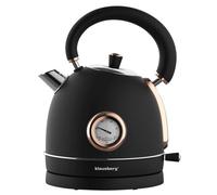 Klausberg KB-7905 RETRO - Bouilloire électrique 1,8 L 2200 W avec thermomètre, noir