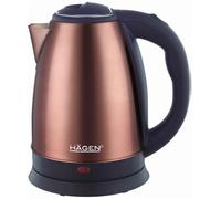Hagen, Bouilloire Electrique Compacte Inox, Design Elegant, Base 360°, Capacité 1,8L, Puissance 1500W, Base 360 °, Filtre amovible et lavable, HA5525-Cuivre