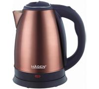 Hagen, Bouilloire Electrique Compacte Inox, Design Elegant, Base 360°, Capacité 1,8L, Puissance 1500W, Base 360 °, Filtre amovible et lavable, HA5525-Cuivre