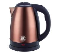 Herzberg, HG5011-COP, Bouilloire électrique 1.8L INOX sans Fil Cuivre, résistance à Fond Plat 1500W, arrêt Automatique, Niveau de Remplissage extérieur, Filtre intégré, Base à 360°