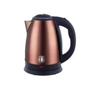 Herzberg, HG5011-COP, Bouilloire électrique 1.8L INOX sans Fil Cuivre, résistance à Fond Plat 1500W, arrêt Automatique, Niveau de Remplissage extérieur, Filtre intégré, Base à 360°