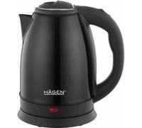 HAGEN Bouilloire électrique HA5525-BLK Inox 1,8L 1500W Base 360° Design élégant Noir