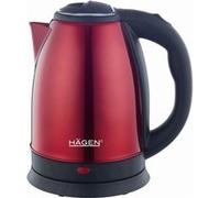 HAGEN Bouilloire électrique HA5525 – Inox, design élégant, base 360°, 1,8 L, 1500 W – Rouge