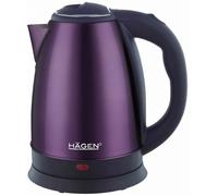 Hagen, Bouilloire Electrique Compacte Inox, Design Elegant, Base 360°, Capacité 1,8L, Puissance 1500W, Base 360 °, Filtre amovible et lavable, HA5525-Violet
