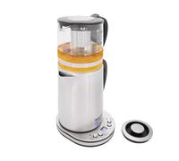 Bouilloire électrique 2 en 1 en verre et acier inoxydable, 1500 W, chauffage rapide, protection contre la surchauffe, arrêt automatique, 3,5 l