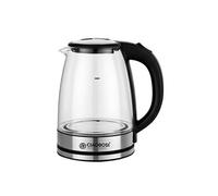 Bouilloire Électrique 2L 1500W en Verre Borosilicate, Arrêt Automatique,