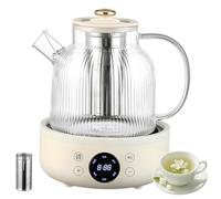 Bouilloire électrique 2L, théière multifonctionnelle, théière 6 fonctions, puissance élevée 500 W, réservation intelligente 12 heures, chauffage uniforme à 360 °C, corps de tasse divisé, réglage Smart