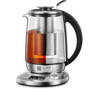 Bouilloire Électrique,9 Réglages de Température,Bouilloire en Verre,2200W,2H de Maintien au Chaud,1.7L avec Infuseur Amovible,Ecran
