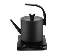 Bouilloire électrique à chauffage rapide, 1000 W en acier inoxydable avec contrôle de précision de la température, chauffe-eau, arrêt automatique, 1 L (black)