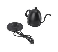 Bouilloire électrique à Col de Cygne, en Acier Inoxydable 1000 W 800 Ml, Bouilloire à Verser pour café, thé, Lait, Chaudière à Eau Chaude pour les Réunions à la Maison, Noir Mat,