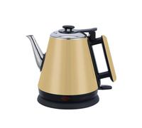 Bouilloire électrique à ébullition rapide, en acier inoxydable 304, ébullition rapide, arrêt automatique, protection contre l'ébullition à sec, bouilloire à café, 1200 W, jaune, taille unique XXZ