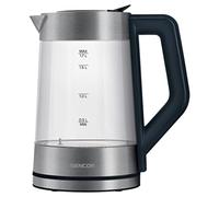 Bouilloire Électrique à Température Variable avec Lumiere LED Interne, 1.7 L Capacité, 2200W, Argent