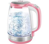 Bouilloire Électrique à Température Variable avec Lumiere LED Interne, 2,0 L Capacité, 2200W, Rouge