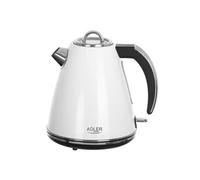 Bouilloire électrique Adler AD 1343, en métal 1,5 litres Système de contrôle de sécurité, Puissance max. 2200W, Blanche