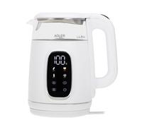 Bouilloire électrique - ADLER - AD 1305 - 2200 W - 1,7 L - Blanc/Argenté