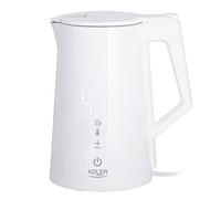 Adler AD 1345W - Bouilloire électrique Blanche avec affichage LED et régulation de température 1,7 L STRIX