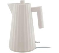 Alessi Plissé MDL06 W - Bouilloire Électrique Design, en Résine Thermoplastique, Fiche Européenne 2400W, 170 cl, Blanc