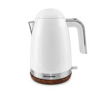 Bouilloire électrique BERGMANN FR009 1,7 L 2200 W blanche avec base imitation bo