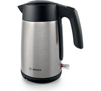 Bouilloire électrique, Bosch TWK7L460, Bouilloire, 2000-2400 W, 1,7 l, Indicateur de tasse, Triple fonction de sécurité, Acier inoxydable