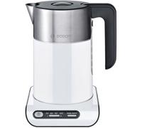 Bouilloire électrique BOSCH TWK8611P Styline - Blanc - 1.5L - 2400W - 4 niveaux de température